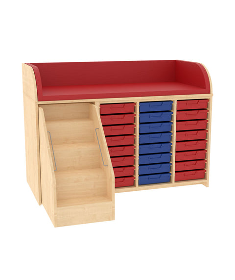Wickelkommode 3x8S & Treppe - Breite 154cm