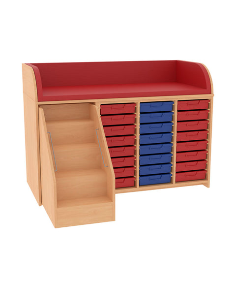 Wickelkommode 3x8S & Treppe - Breite 154cm