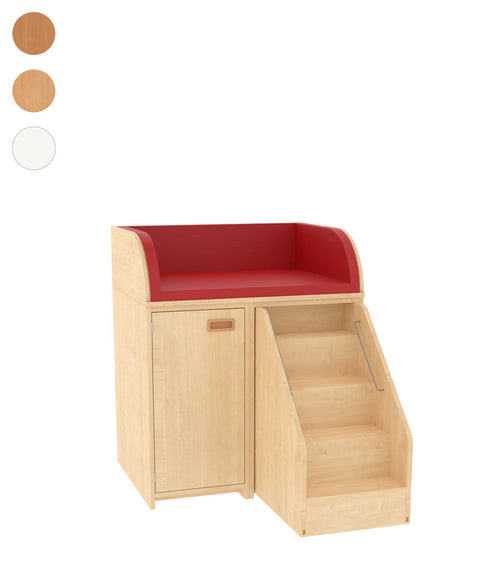 Wickelkommode mit Tür & Treppe - Breite 92cm