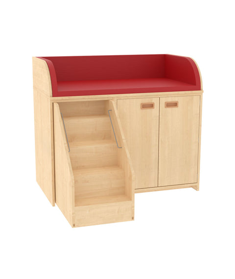 Wickelkommode mit Türen & Treppe - Breite 125cm
