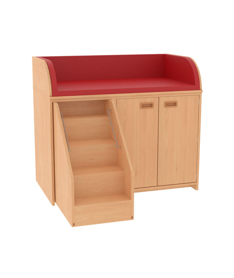 Wickelkommode mit Türen & Treppe - Breite 125cm