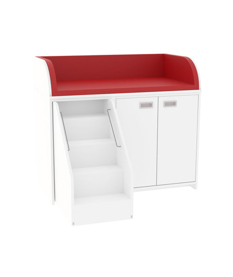 Wickelkommode mit Türen & Treppe - Breite 125cm