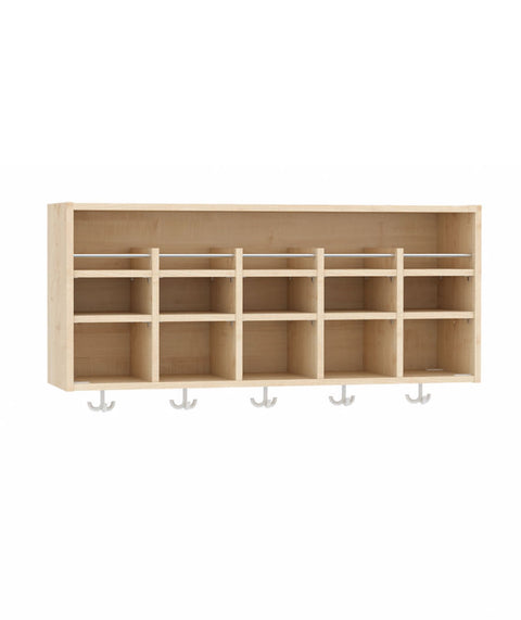 Ablage mit 3-5 Abteilen - Garderobe mit dreifacher Ablage - 5