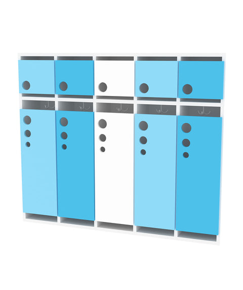 Wandgarderobe Seifenblase - Weiß