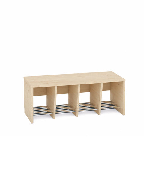 Sitzbank für 3-5 Abteile - Garderobe mit dreifacher Ablage - 3