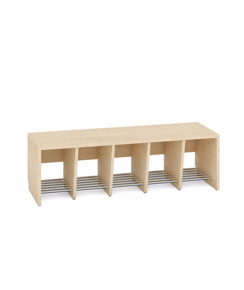 Sitzbank für 3-5 Abteile - Garderobe mit dreifacher Ablage - 4