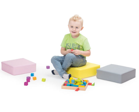 Sitzkissenbank mit Rollen 10er Set Pastell - 3