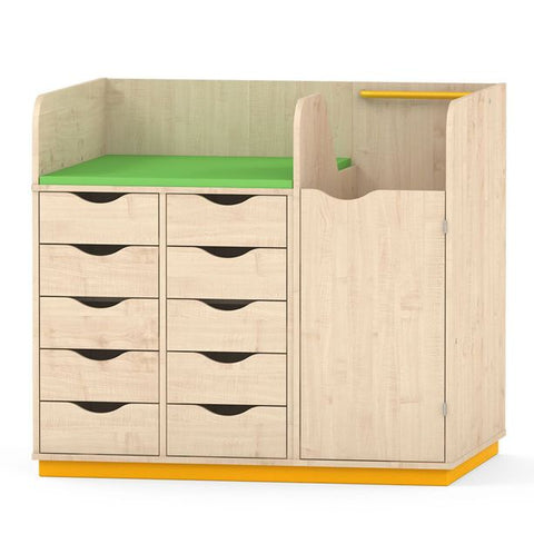 Wickelkommode Fred 10 Schübe mit Treppen links oder rechts - 3