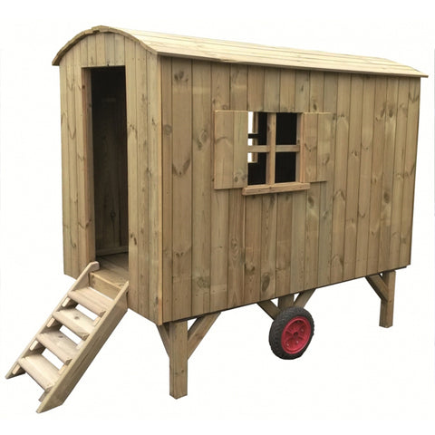 Spielhaus Bauwagen Massivholz - 2