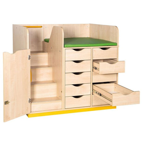 Wickelkommode Fred 10 Schübe mit Treppen links oder rechts - 2