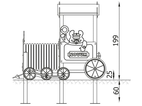 Lustige Lokomotive Holz - 3