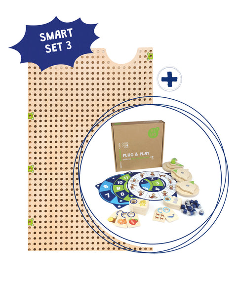 PLUG IT "Smart Set 3 - Basisplatte & Uhr & Aktionsfolie"
