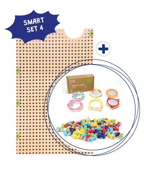 PLUG IT "Smart Set 4 - Basisplatte & Spiegel & Spiel Plugs"