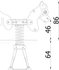 Federwippe Pferd mit Bodenanker - 8