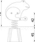 Federwippe Frosch mit Fertigfundament - 7