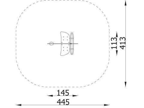 Federwippe Flugzeug mit Fertigfundament - 7