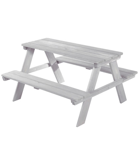 Holz-Picknicktisch, grau lasiert - 2