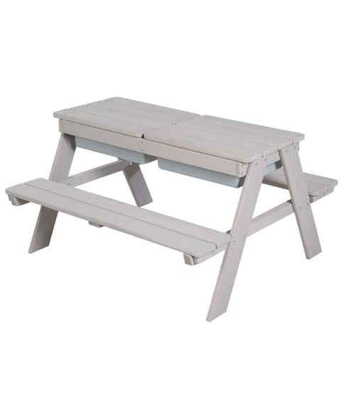 Holz-Picknicktisch mit Sandkasten/Spielzeugfach - 2