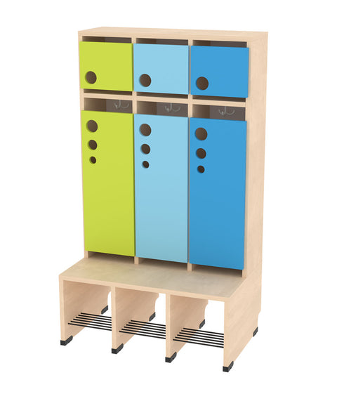 3er Garderobe Seifenblase - Ahorn