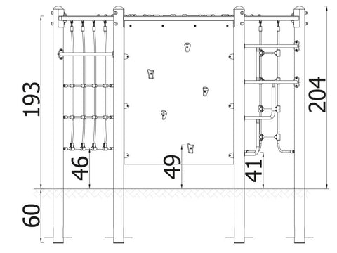 Klettersechseck 2 Metall - 8