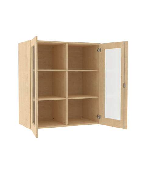 Aufsatzmittelwandschrank mit Glasausschnitten - Höhe 110cm