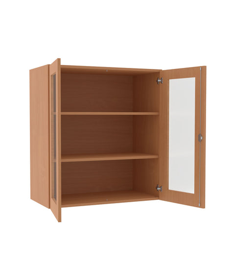 Aufsatzschrank mit Glasausschnitten - Höhe 110cm