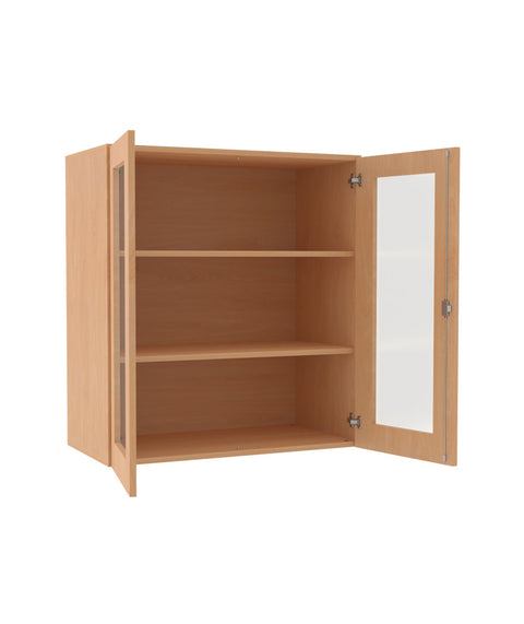 Aufsatzschrank mit Glasausschnitten - Höhe 110cm