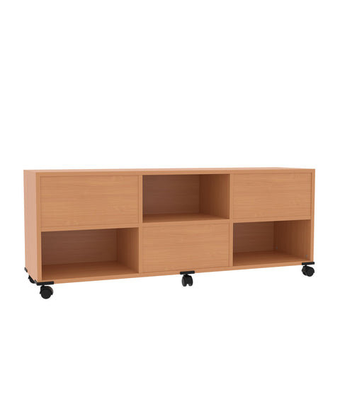 Fahrbarer Raumteilerschrank 4 - Höhe 60cm