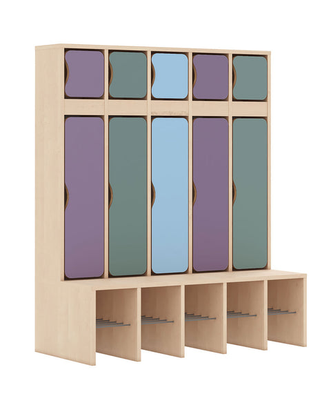 Standgarderobe Slim Line Base - Türen oben und unten