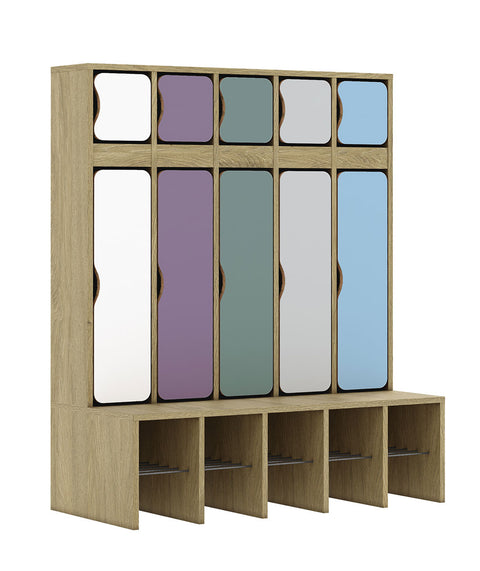 Standgarderobe Slim Line Base - Türen oben und unten