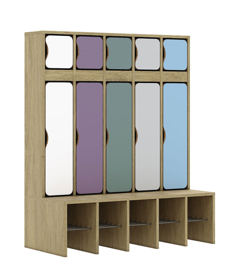 Standgarderobe Slim Line Base - Türen oben und unten