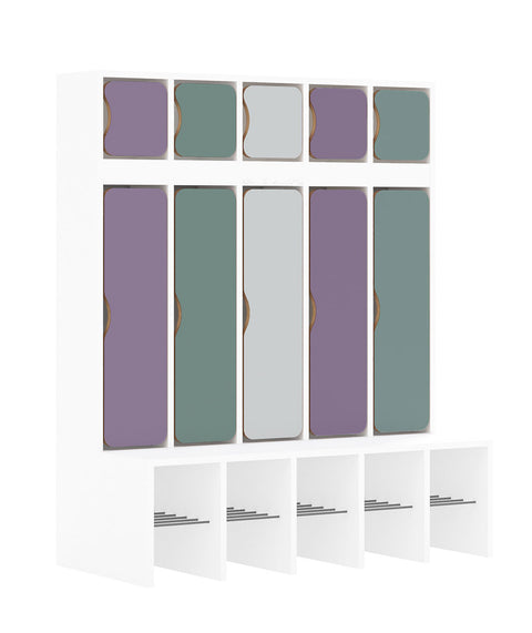 Standgarderobe Slim Line Base - Türen oben und unten