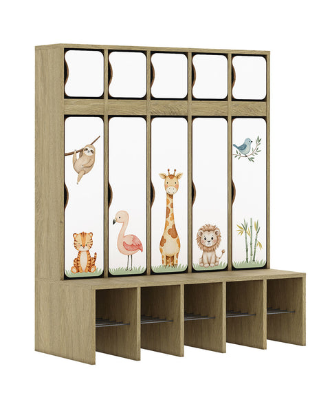 Standgarderobe Slim Line Base - Türen oben und unten