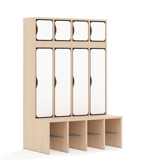 Standgarderobe Slim Line Base - Türen oben und unten