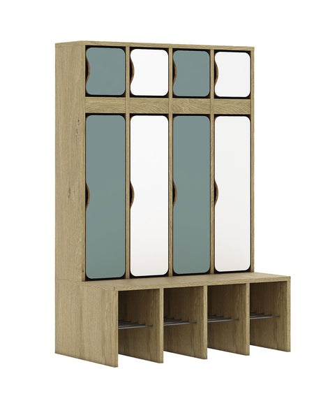 Standgarderobe Slim Line Base - Türen oben und unten
