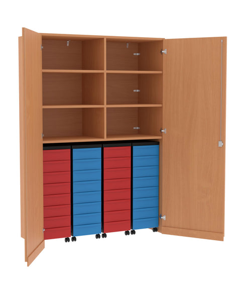 Garagenmittelwandschrank 4x8S - Höhe 190cm