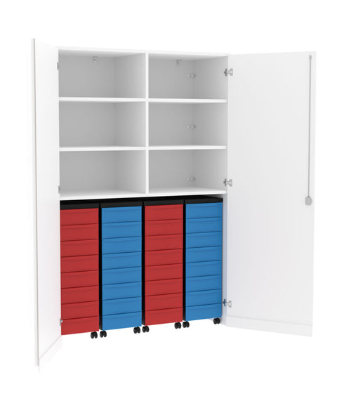 Garagenmittelwandschrank 4x8S - Höhe 190cm