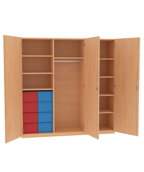 Garderobenschrank 2x4L - Höhe 190cm