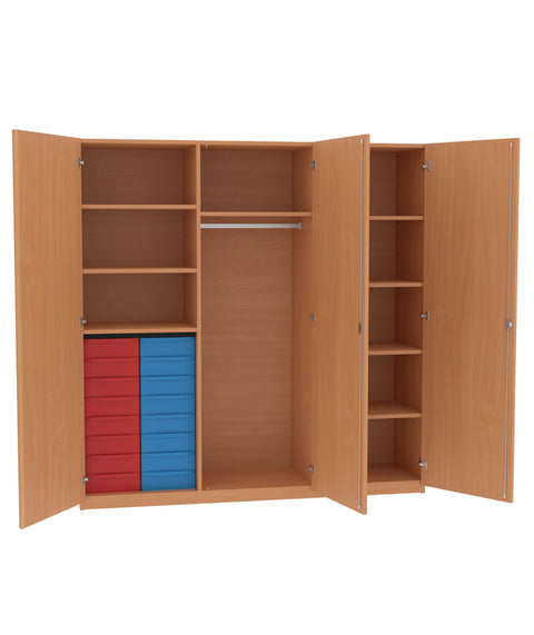 Garderobenschrank 2x8S - Höhe 190cm