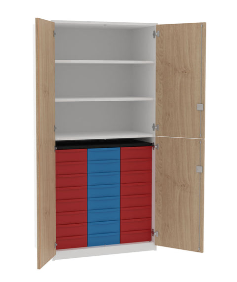 Materialschrank 3x8S mit Doppeltür - Höhe 190cm