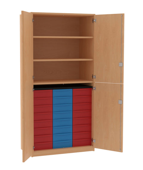 Materialschrank 3x8S mit Doppeltür - Höhe 190cm