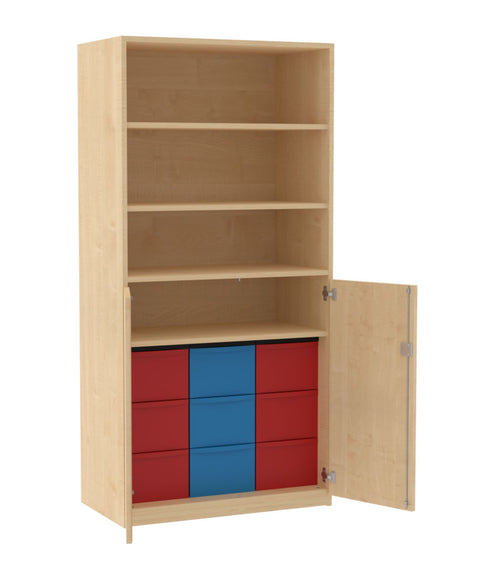 Materialschrank mit Halbtüren 3x3L - Höhe 190cm