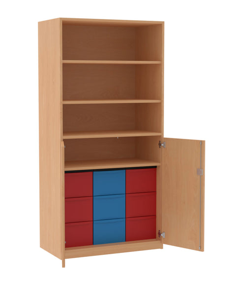 Materialschrank mit Halbtüren 3x3L - Höhe 190cm