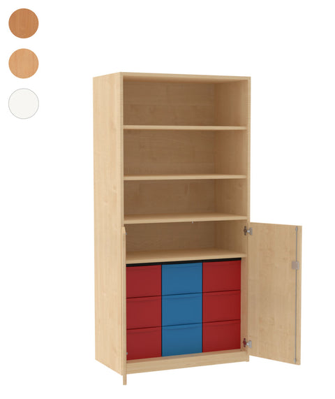 Materialschrank mit Halbtüren 3x3L - Höhe 190cm