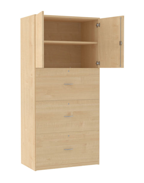 Mehrzweckschrank mit 3 Schüben - Höhe 190cm