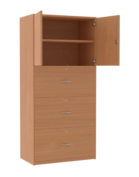 Mehrzweckschrank mit 3 Schüben - Höhe 190cm