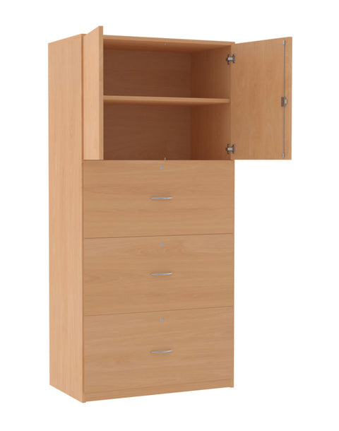 Mehrzweckschrank mit 3 Schüben - Höhe 190cm