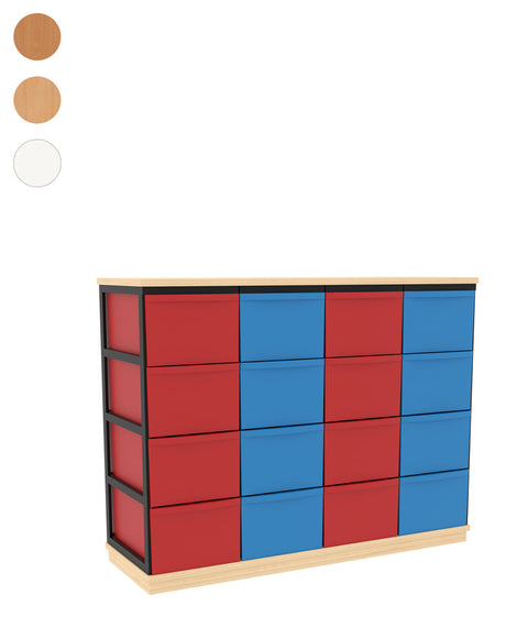 Modulboxsystem mit Sockel 4x4 L - Höhe 92cm