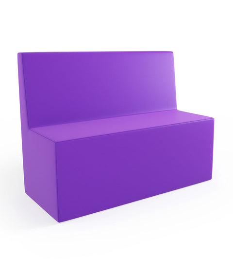 Tobo Rechteck Pouf mit Rückenlehne Light - M