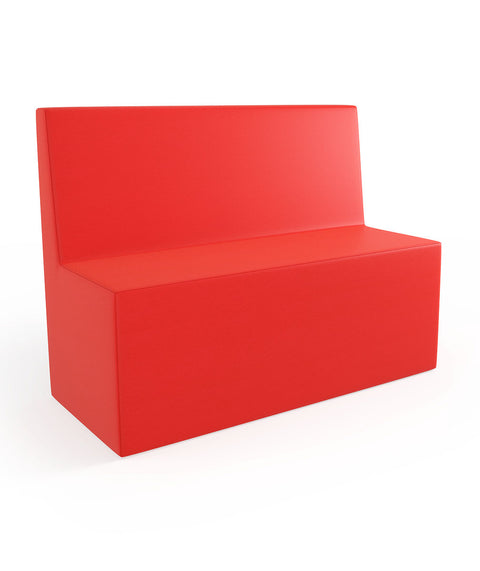 Tobo Rechteck Pouf mit Rückenlehne Light - M